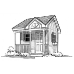 Dibujo para colorear Casita Chiquita De Madera Para Pintar Y Colorear