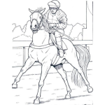 Dibujo para colorear Dibujo De Equitacion Para Pintar Y Colorear