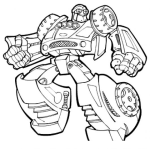 Dibujo para colorear Dibujo De Robot Transformer Para Pintar Y Colorear