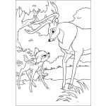 Dibujo para colorear Bambi Enojado