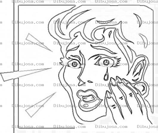 Dibujo para colorear Mujerllorando dibujo del llanto de una mujer para colorear