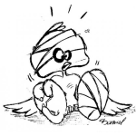 Dibujo para colorear Pajarito Quebrado Y Vendado Para Pintar Y Colorear Pajaro Enfermito