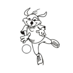 Dibujo para colorear Perrito Basquetbolista Para Pintar Y Colorear