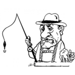 Dibujo para colorear Pescador Ebrio Para Pintar Y Colorear Hombre Pesacando Y Tomando Cerveza