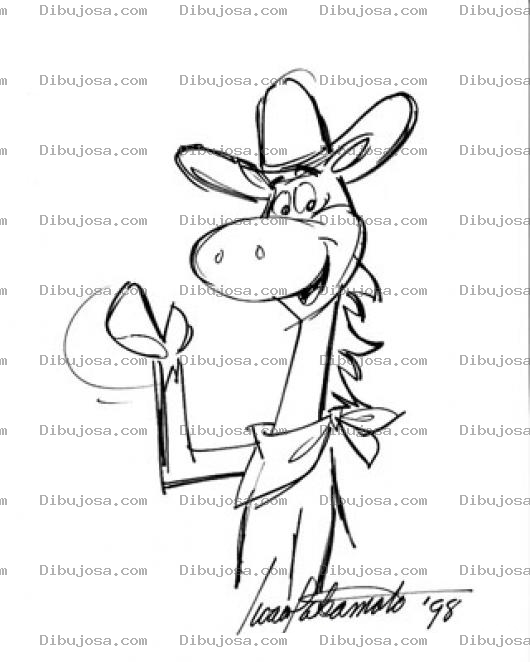 Dibujo para colorear Ibujo Del Caballo Tiroloco Mcgraw Para Pintar Y Colorear A Tiro Loco Mac Grau