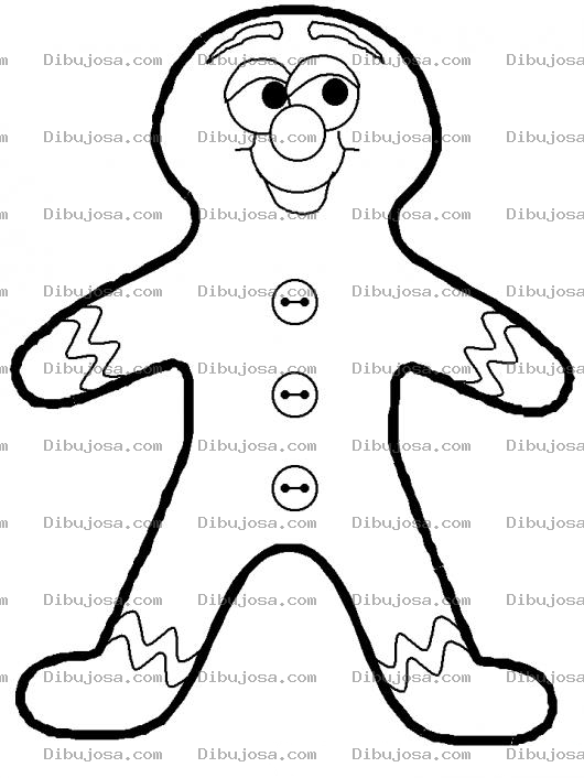 Dibujo para colorear Galleta De Gengibre Para Pintar Y Colorear Galleta De Jengibre Jenjibre Gengibre