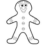 Dibujo para colorear Galleta De Gengibre Para Pintar Y Colorear Galleta De Jengibre Jenjibre Gengibre