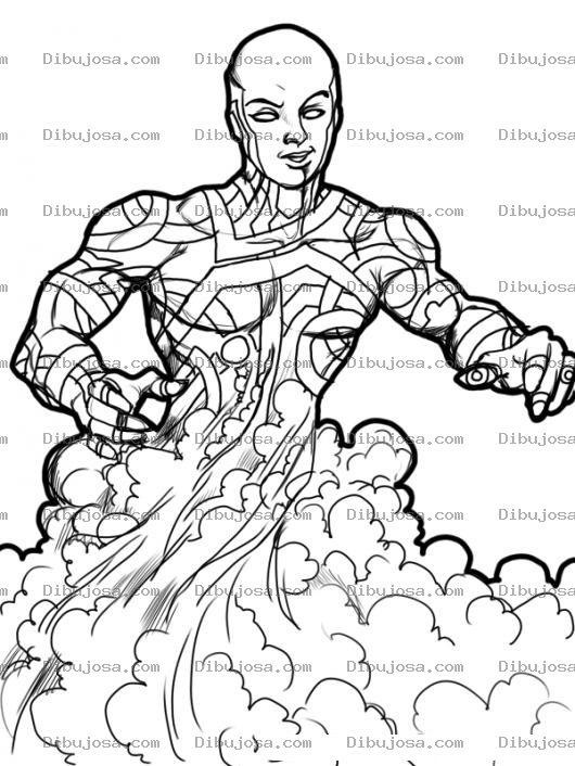 Dibujo para colorear Dibujo Del Hombre Viento Para Pintar Y Colorear