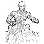 Dibujo para colorear Dibujo Del Hombre Viento Para Pintar Y Colorear