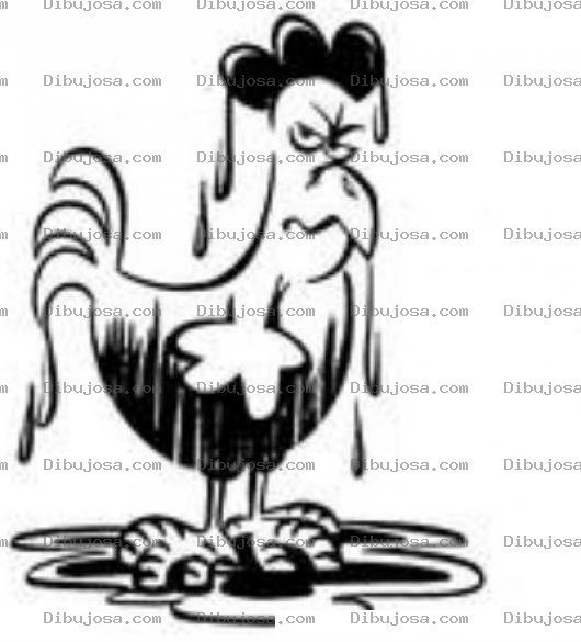 Dibujo para colorear Elgallomojado Dibujo De Con El Gallo Mojado Para Pintar Y Colorear