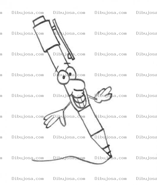 Dibujo para colorear Dibujo De Boligrafo Para Pintar Y Colorear Dibujo De Rapidografo Marcador Pluma Rotulador Punto Fino
