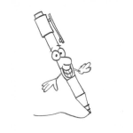 Dibujo para colorear Dibujo De Boligrafo Para Pintar Y Colorear Dibujo De Rapidografo Marcador Pluma Rotulador Punto Fino