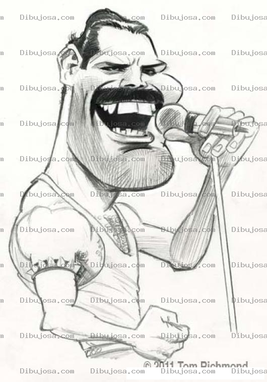 Dibujo para colorear Dibujo De Fredy Mercury Cantante De Queen Para Pintar Y Colorear