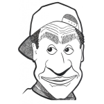 Dibujo para colorear Dibujo De Un Hombre Negrito Con Una Gorra Para Atras Para Pintar Y Colorear