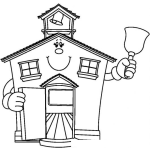 Dibujo para colorear Dibujo De Una Iglesia Con Campana Para Pintar Y Colorear