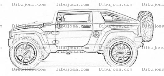 Dibujo para colorear Hummersport Dibujo De Hummer Sport Para Pintar Y Colorear