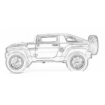 Dibujo para colorear Hummersport Dibujo De Hummer Sport Para Pintar Y Colorear