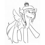 Dibujo para colorear Dibujo De Pony Volador Con Alas Para Pintar Y Colorear