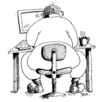 Dibujo para colorear Programador Gordo Dibujo De Estudiante Grodito En Su Computadora Para Pintar Y Colorear