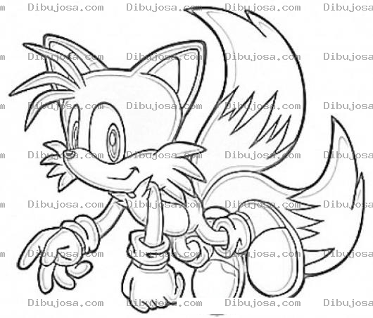 Dibujo para colorear Dibujo De Zorro Con Dos Colas Para Pintar Y Colorear