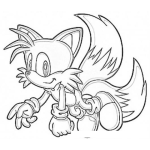 Dibujo para colorear Dibujo De Zorro Con Dos Colas Para Pintar Y Colorear