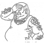 Dibujo para colorear Dibujo De Narcotraficante Con Cadena De Oro Para Pintar Y Colorear
