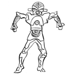 Dibujo para colorear Roboto Andriide Enojado Para Pintar Y Colorear