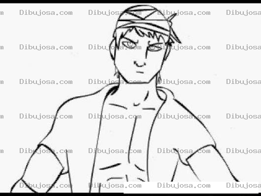 Dibujo para colorear Dibujo De Chico Con Panuelo En La Cabeza Para Pintar Y Colorear