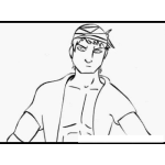Dibujo para colorear Dibujo De Chico Con Panuelo En La Cabeza Para Pintar Y Colorear