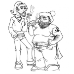 Dibujo para colorear Vagos Maleantes Pandilleros Para Pintar Y Colorear Dibujo De Mafiosos Revoltosos Y Peligrosos