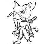 Dibujo para colorear Gato Ninja Dibujo De Chiguagua Ninja Para Pintar Y Colorear Raton Ninja Con Cola De Leon
