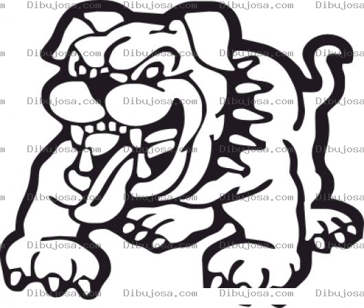 Dibujo para colorear Dibujo De Perro Bravo Y Rabioso Para Pintar Y Colorear