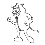 Dibujo para colorear Dibujo De Disfraz De Gato Para Pintar Y Colorear