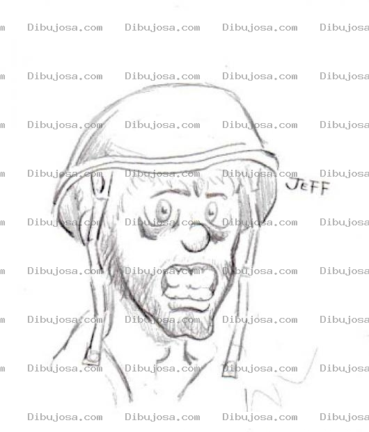 Dibujo para colorear Soldado Ahuevado Para Pintar Y Colorear Soldado Miedoso Y Atemorizado