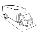 Dibujo para colorear Dibujo De Camion Con Furgon Para Pintar Y Colorear