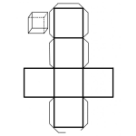 Dibujo para colorear Cubo De Papel Recortable Para Imprimir Cortar Pintar Y Pegar Con Pegamento Ideal Para Hacer Un Dado 3d