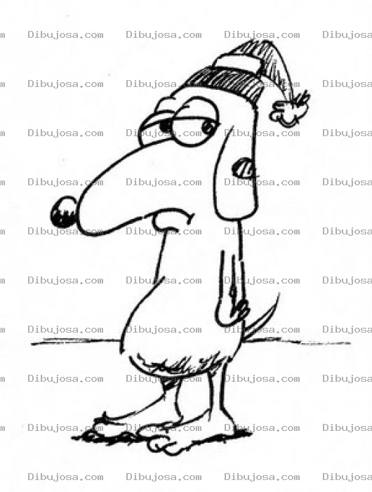 Dibujo para colorear Perrito Fome Dibujo De Perro Aburrido Para Pintar Y Colorear Aburrimiento