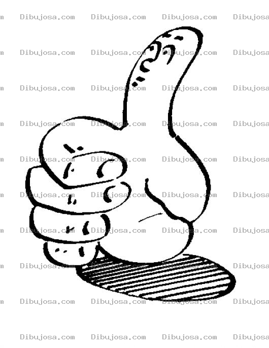 Dibujo para colorear Megusta Dibujo De Un Pulgar De Me Gusta Para Pintar Y Colorear