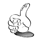 Dibujo para colorear Megusta Dibujo De Un Pulgar De Me Gusta Para Pintar Y Colorear