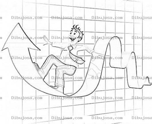 Dibujo para colorear Dibujo De Broker Corredor De Bolsa Navegando En La Curva De Mercado Fluctuante Para Pintar Y Colorear Experto En Forex