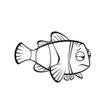 Dibujo para colorear Dibujo Del Papa De Nemo Triste Para Pintar Y Colorear