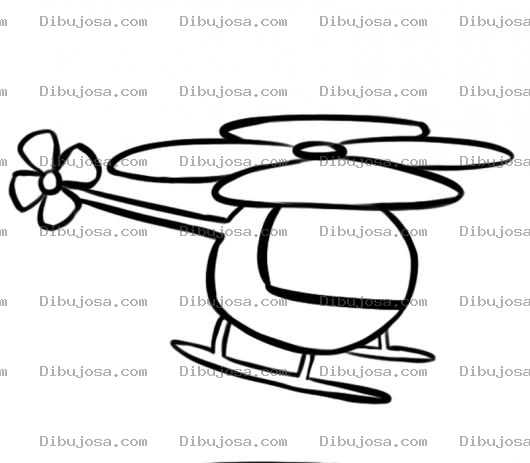 Dibujo para colorear Helicopterito Dibujo De Un Helicoptero Pequeno Para Pintar Y Colorear