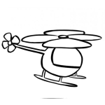 Dibujo para colorear Helicopterito Dibujo De Un Helicoptero Pequeno Para Pintar Y Colorear