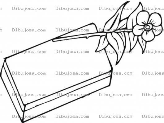 Dibujo para colorear Colorear rosa con chocolates