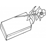 Dibujo para colorear Colorear rosa con chocolates