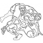 Dibujo para colorear Dibujo De Luchadores De Lucha Grecoromana Para Pintar Y Colorear