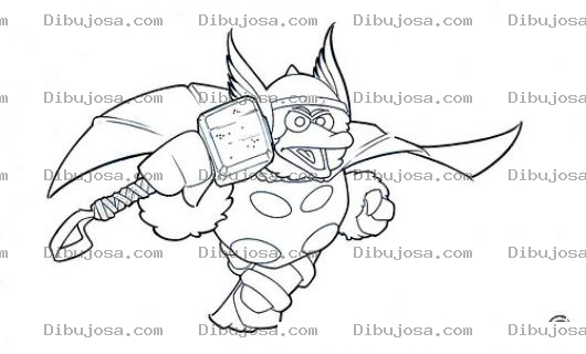 Dibujo para colorear Dibujo Del Pato Vikingo Thor Para Pintar Y Colorear