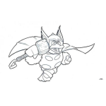 Dibujo para colorear Dibujo Del Pato Vikingo Thor Para Pintar Y Colorear