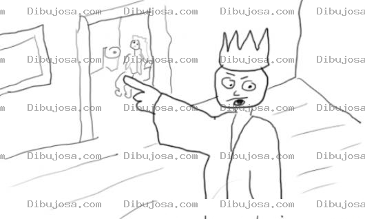 Dibujo para colorear Dibujo Del Rey De Su Casa Para Pintar Y Colorear Rey Machista