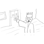 Dibujo para colorear Dibujo Del Rey De Su Casa Para Pintar Y Colorear Rey Machista